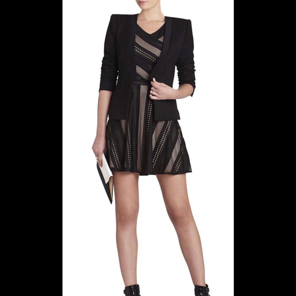 NWT BCBG MaxAzria Black and Nude Dress Sz.M